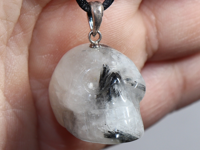 tourmaline quartz with cord or silver 925