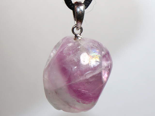 Preview: fluorite with cord or silver 925