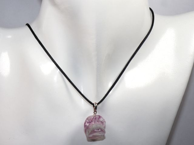 Preview: fluorite with cord or silver 925