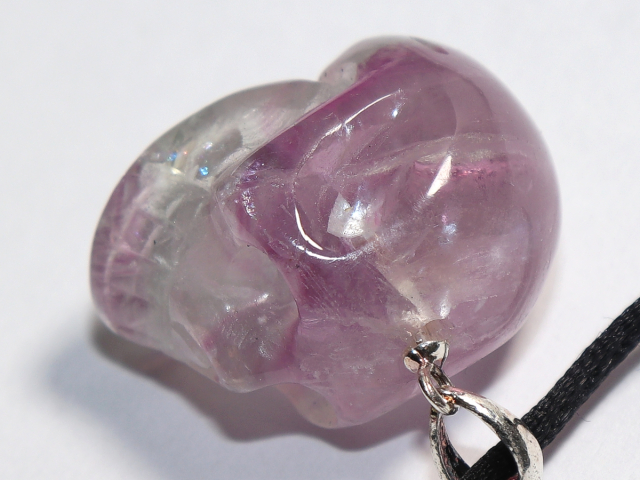 fluorite with cord or silver 925