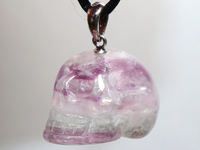 fluorite with cord or silver 925