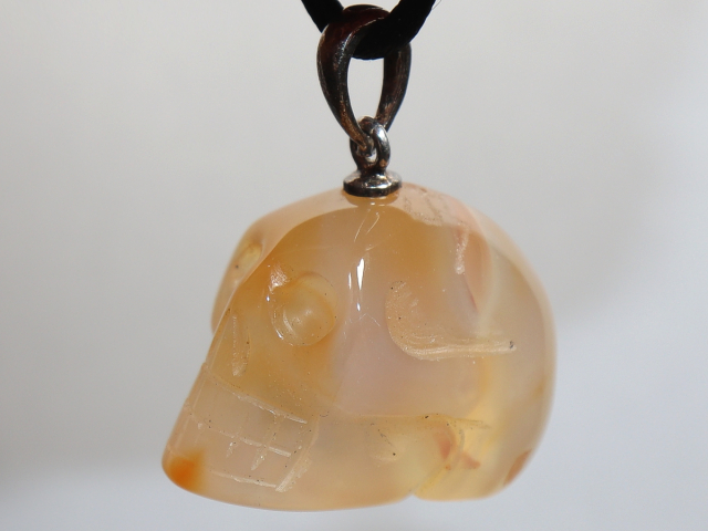 carnelian with cord or silver 925