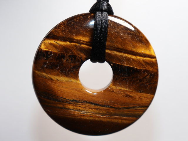 tiger's eye with cord
