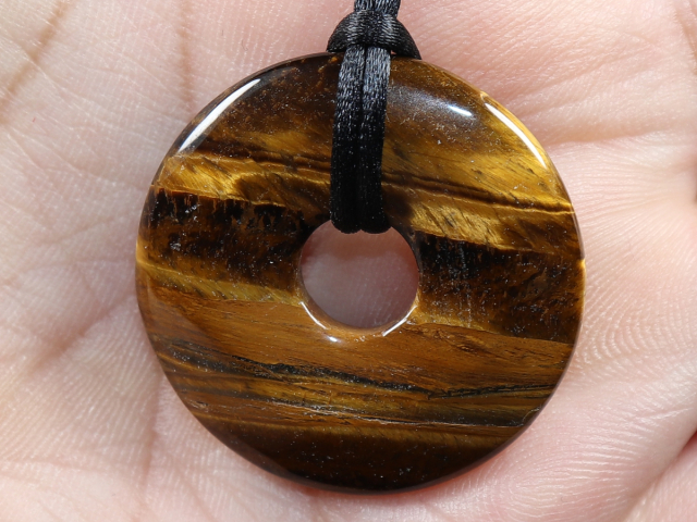 tiger's eye with cord