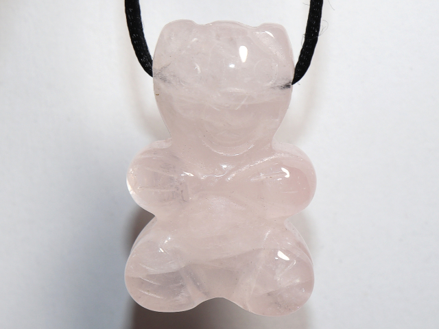 Preview: Rosenquarz mit Band oder Silber 925