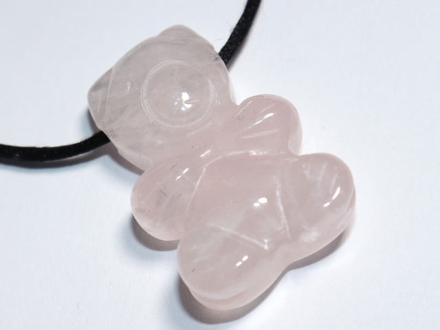 Rosenquarz mit Band oder Silber 925