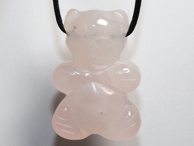 Preview: Rosenquarz mit Band oder Silber 925