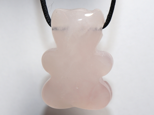 Preview: Rosenquarz mit Band oder Silber 925