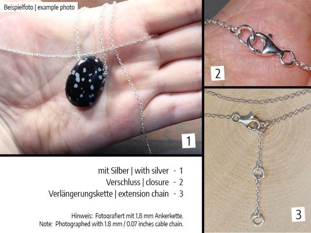 garnet with silver 925
