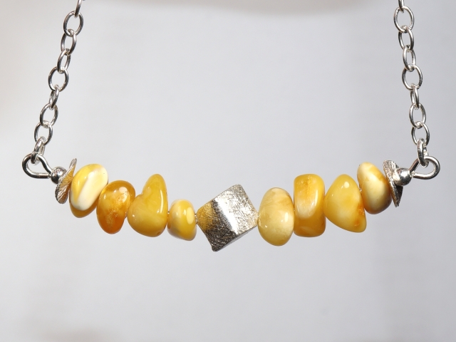 amber with silver 925