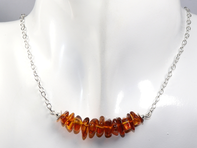 amber with silver 925