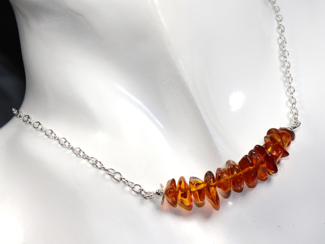 amber with silver 925