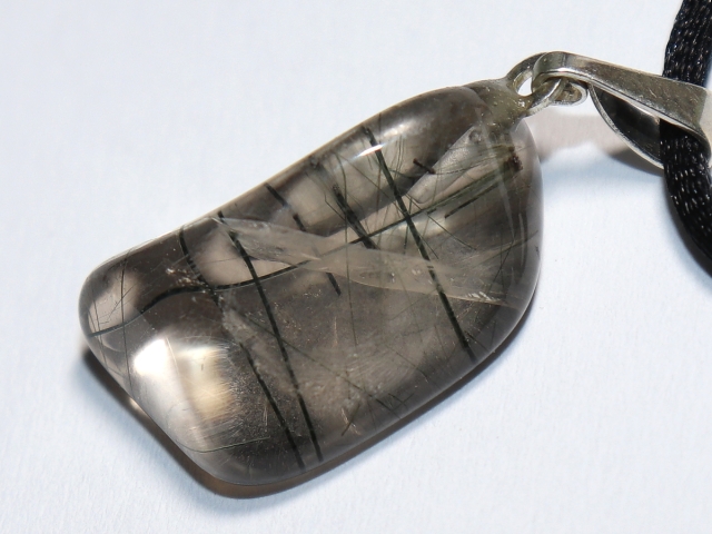 actinolite quartz with cord or silver 925