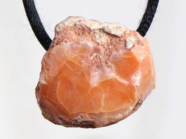 fire opal with cord or silver 925