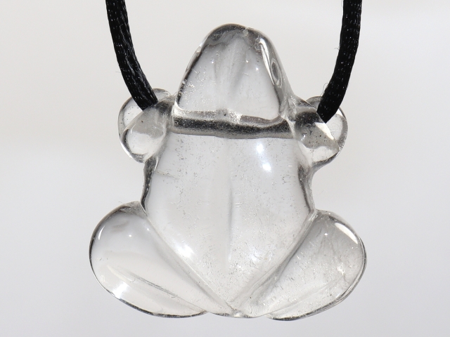 rock crystal with cord or silver 925