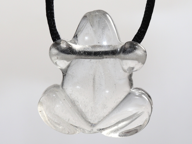rock crystal with cord or silver 925