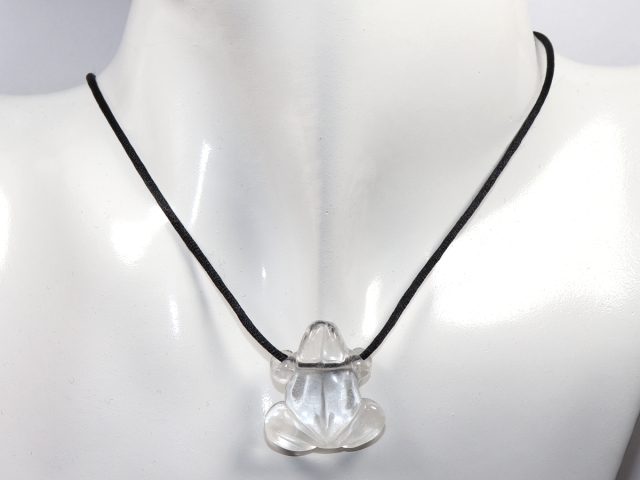 rock crystal with cord or silver 925