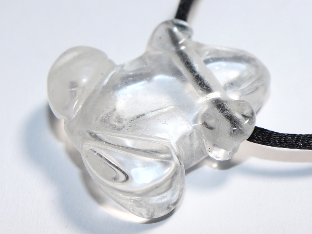 rock crystal with cord or silver 925