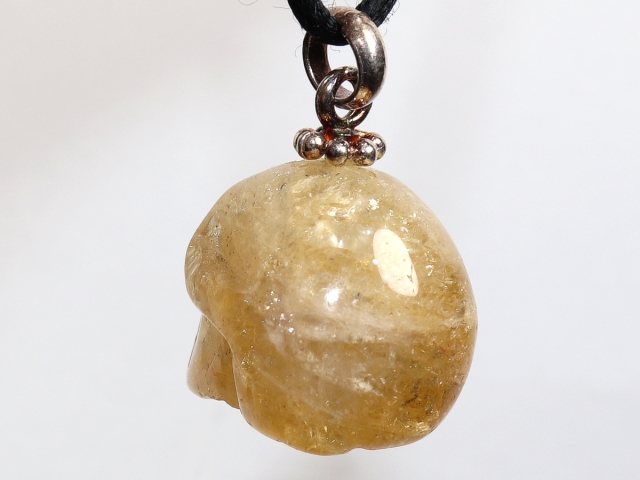 citrine with cord or silver 925