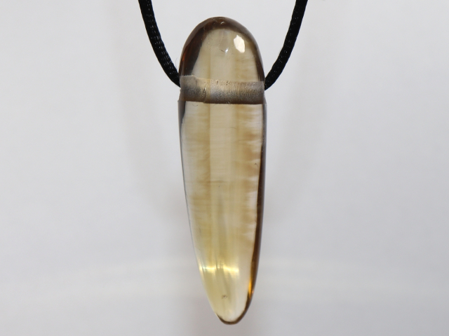 citrine with cord or silver 925