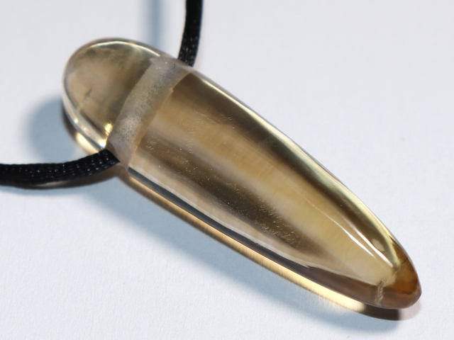 citrine with cord or silver 925