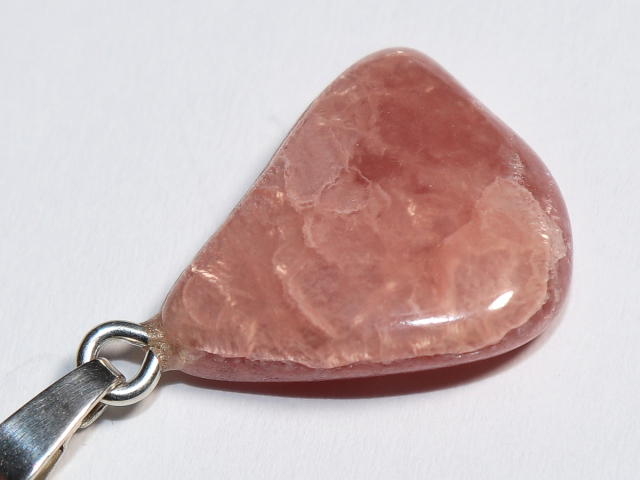 Preview: rhodochrosite with cord or silver 925