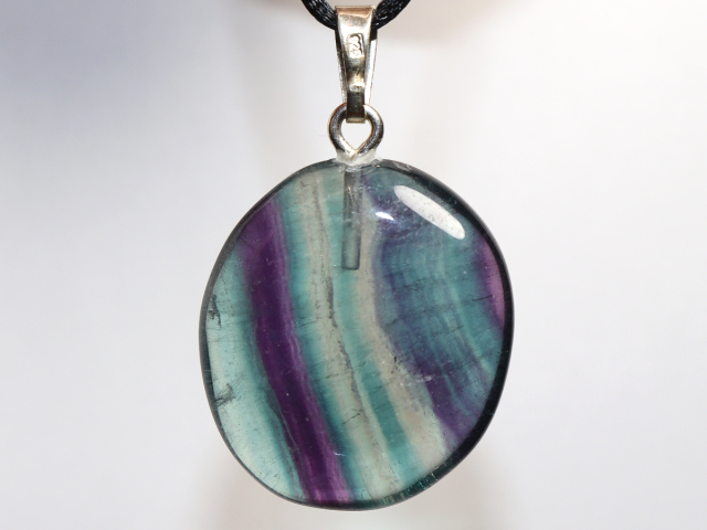 Preview: fluorite with cord or silver 925