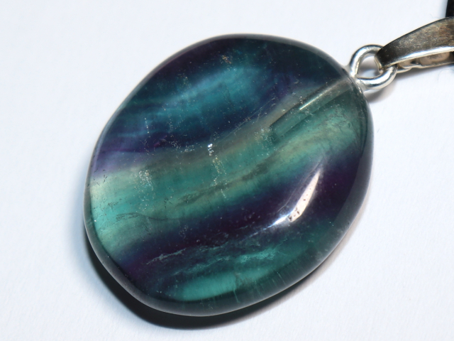 Preview: fluorite with cord or silver 925