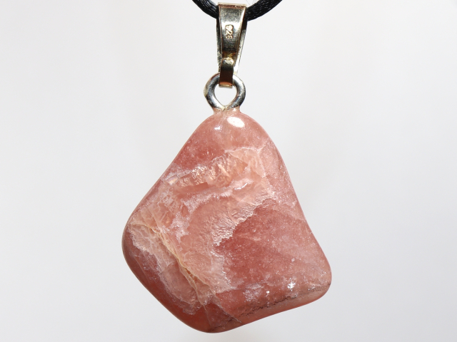 Preview: rhodochrosite with cord or silver 925