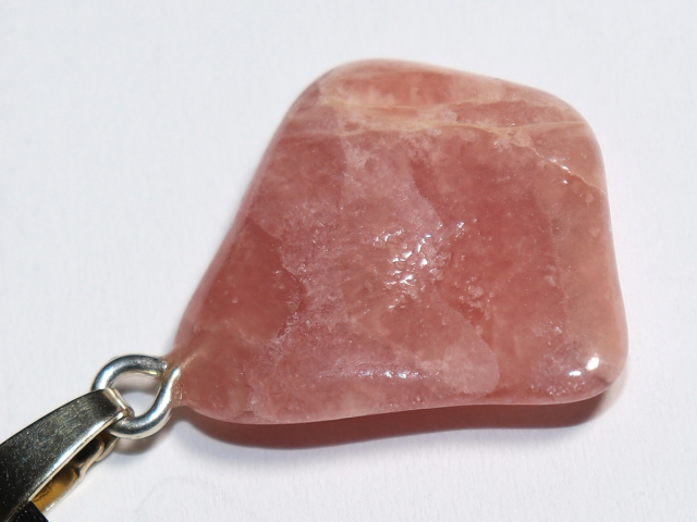 Preview: rhodochrosite with cord or silver 925