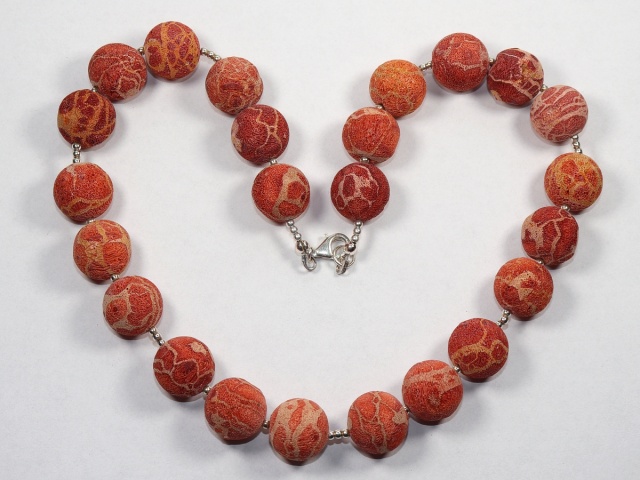 foam coral with silver 925