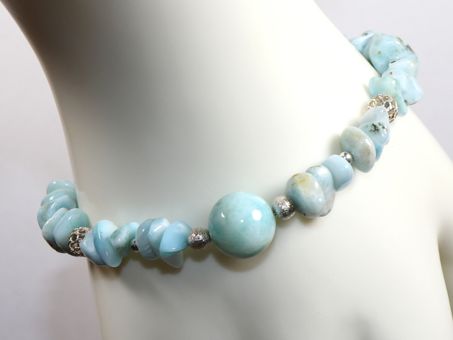 larimar with silver 925