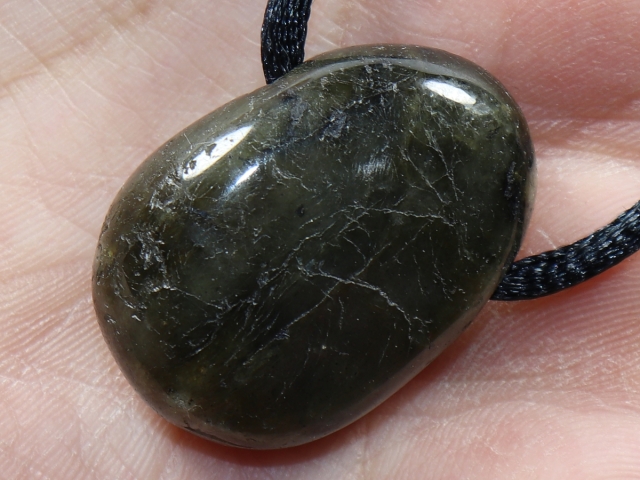labradorite with cord or silver 925