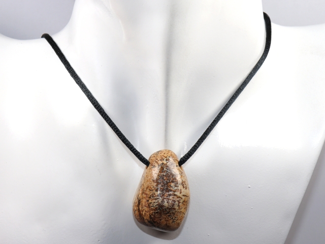 picture jasper with cord or silver 925