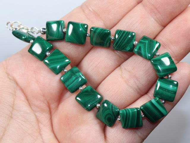 Preview: malachite with silver 925