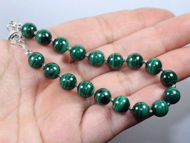 Preview: malachite with silver 925