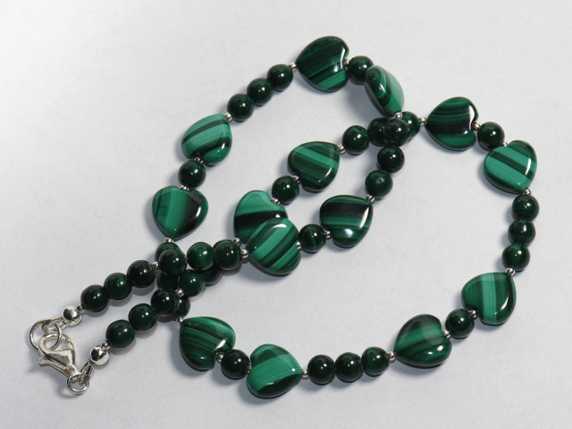 Malachit mit Silber 925