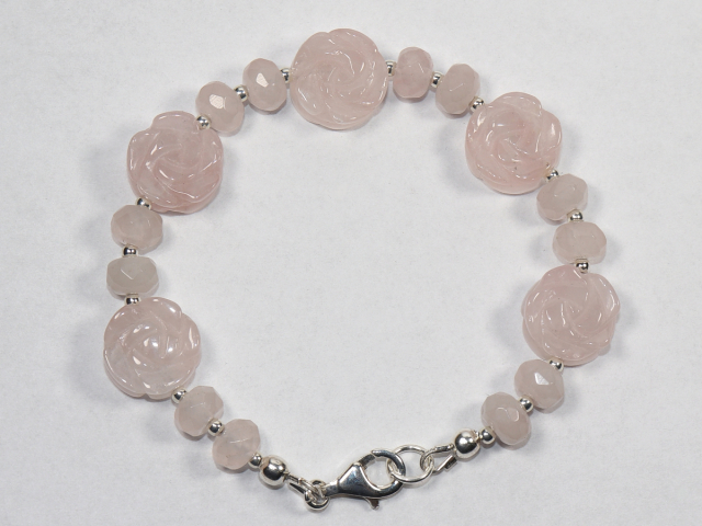 Preview: rose quartz with silver 925