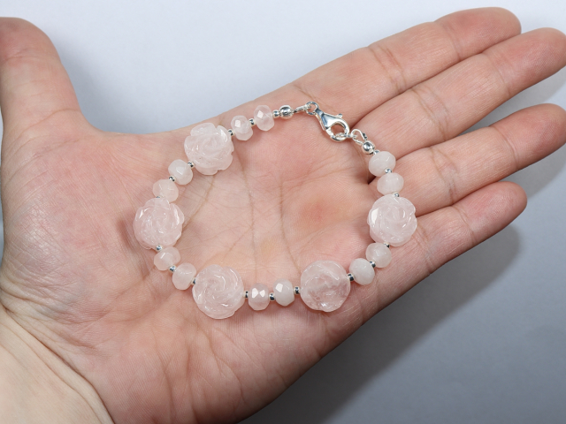 Preview: rose quartz with silver 925