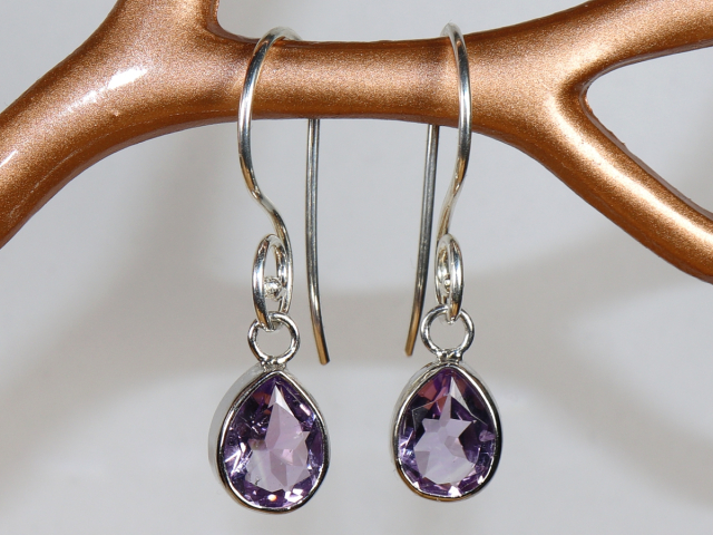 Amethyst und Silber 925 (Ohrringe)