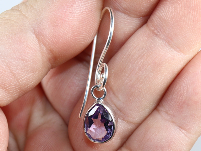 Amethyst und Silber 925 (Ohrringe)