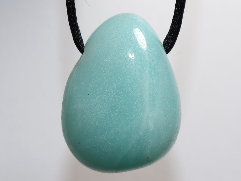 amazonite with cord or silver 925