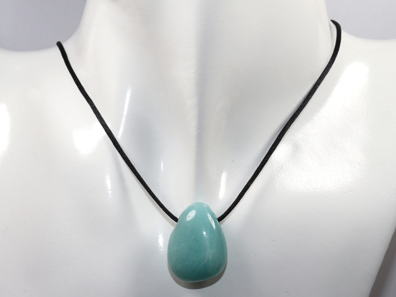 amazonite with cord or silver 925