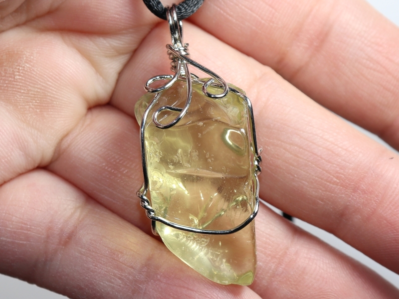 Lemonquarz mit Band oder Silber 925