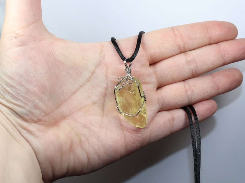 Lemonquarz mit Band oder Silber 925