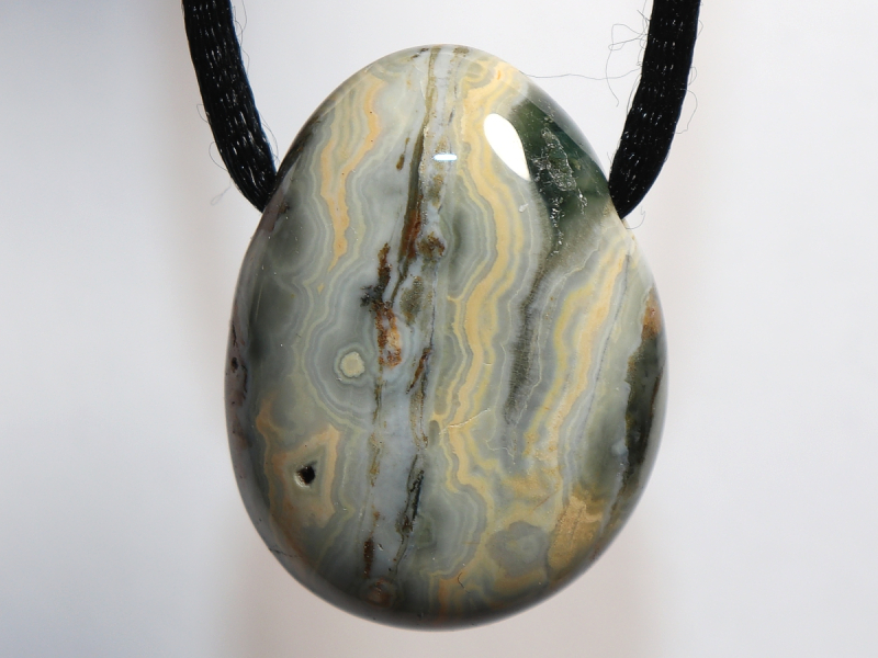 ocean jasper with cord or silver 925