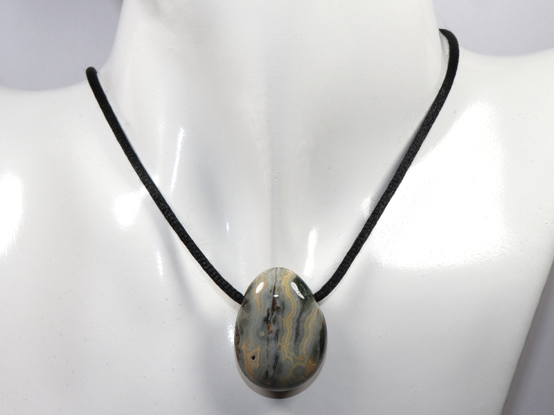 ocean jasper with cord or silver 925