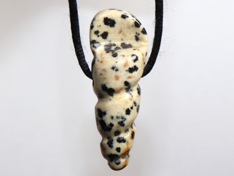 dalmatian stone with cord or silver 925