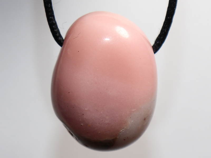 pink opal with cord or silver 925