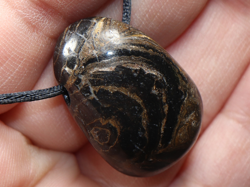 Stromatolith mit Band oder Silber 925